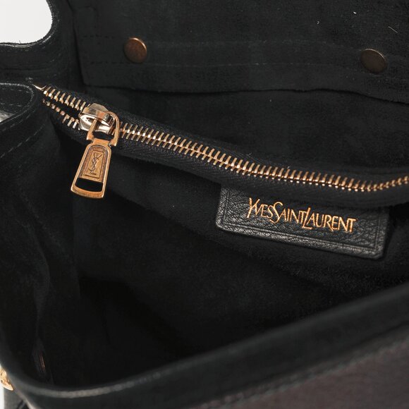 Yves Saint Laurent Small Muse Two Grey Leopard-Calf Hair 2-Way Top-Handle Bag - Picture 12 of 13